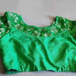 Full Stitched Elbow Neck Blouse With 3/4th Hands