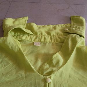 Lime Green Color Women Top ❤️