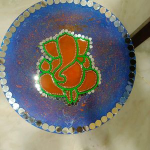 10 Inch Circle Ganesha Frem