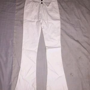 White Bootcut Pant