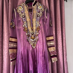 Purple Anarkali Gown