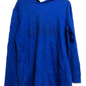 Adidas Blue Long Sleeve Hoodie