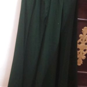 Green Colour Skirt Plazo