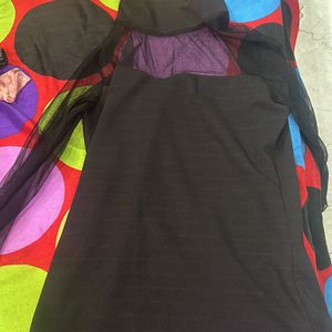 Selling a Party Wear Black Net Top