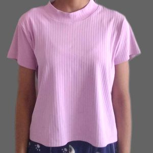 a Lavender Crop Top