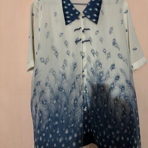 Shirt Peacock Feather Print