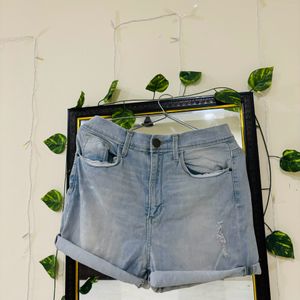 Women High Rise Denim Shorts