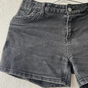 Black Denim Shorts