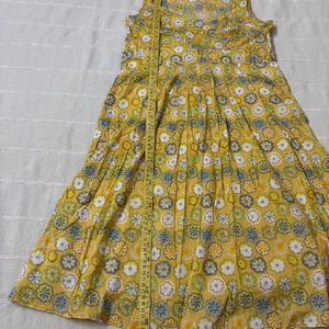 Summer Yellow Floral Dress