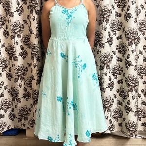 Ligh Blue Floral Dress