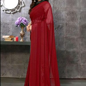 BLOOD RED SAREE/FABRIC