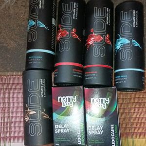 Combo Of 7 Nottyboy Spray And Lubricant For Men