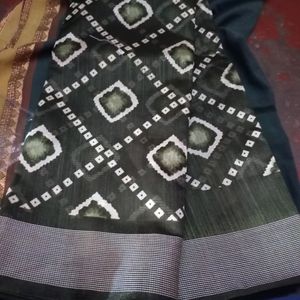 Unused Cotton Blended Saree