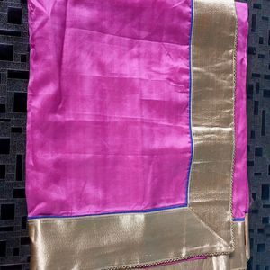 Pink Golden Saree