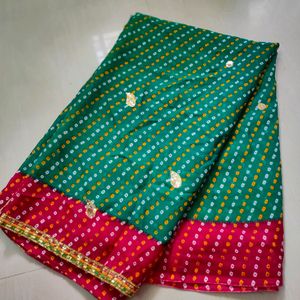 Bandhani Saree Without Blouse