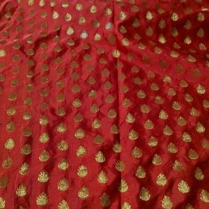 Ladies Suits Red Banarsi