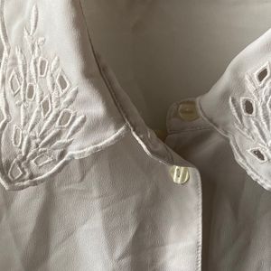 Vintage Korean Embroidered Shirt