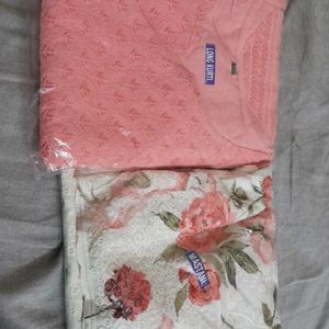 Kurta And Pant(chikankari Pink)