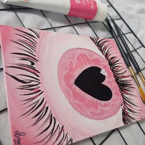 Aesthetic Pink Eye Painting 🎀💕