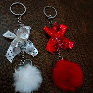 Price Dropped 🚨 New Set Of 2 Teddy Keychain 🎀❤️