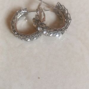 Unused Stylish Silver Earrings