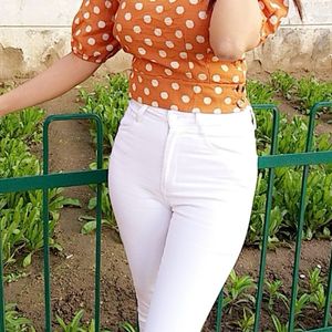 Polka Crop Top