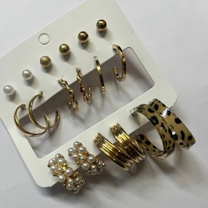 9 Pairs Of Earrings Set