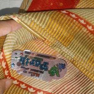 Red Printed Saree