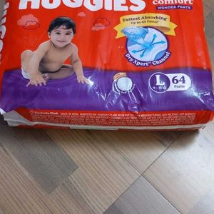 New Huggies Pants With Size L 64pieces