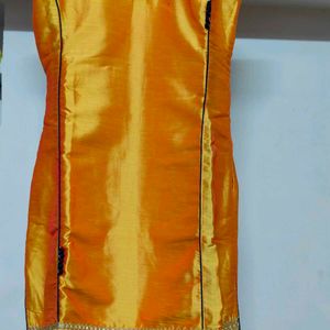 Yellow And Navy Blue Kurti Set