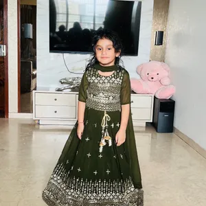 Mehndi Green Lehnga Choli