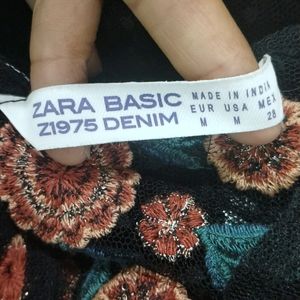 Zara Black Embroidered Dress (Women)