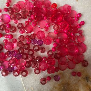 Pink Assorted Crystal Pearls