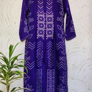 Silk Embroidered Kurta