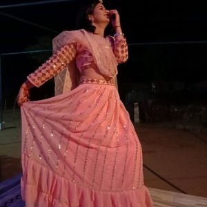 Baby Pink Colour Lehnga Choli