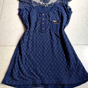 Dark Blue Sleeveless Top