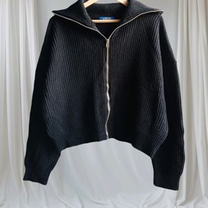 Black Zipup Sweater