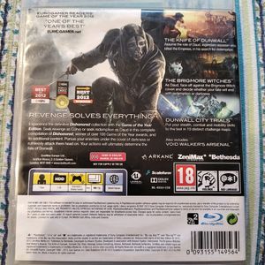 SONY PS3 Dishonoured GOTY Edition Game CD