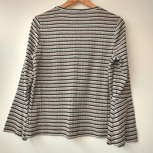 Pink & Black Stripped Knitted Top Women