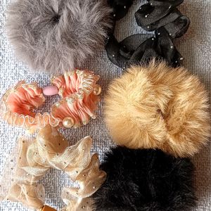 Set Of 6 Scrunchies