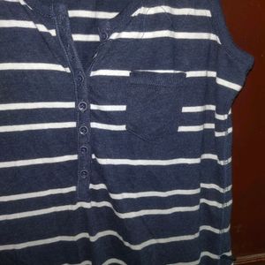 Women H And M Brand Dress Blue Stripped