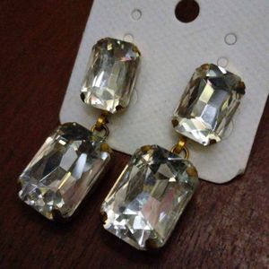 Diamond White Earrings