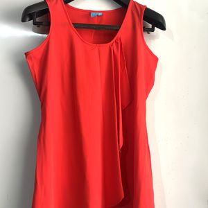 Red Sleeveless Party Top