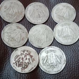 1989 Old Coin 🔥 NOIDA 8 Pcs Combo