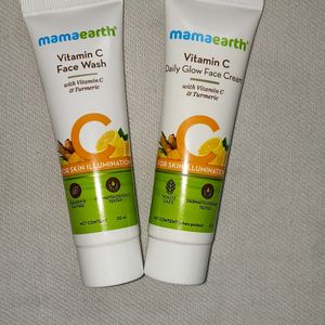 Mamaearth Vit C Face Wash And Cream