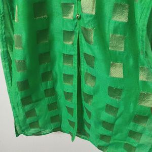 Kurta Top For Women Fluorescent Green Coloured