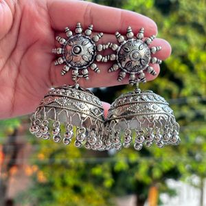 Karwachauth Special Oxidised Jhumka Earrings 😍