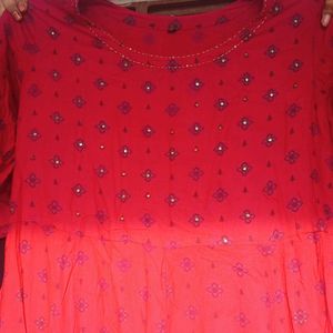 Maroon Flared Xxl Anarkali