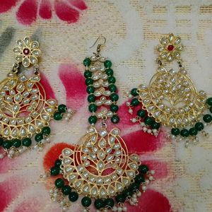 Green And Golden Colour Artificial Jewellery