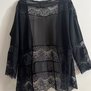 BLACK LACED SHRUG